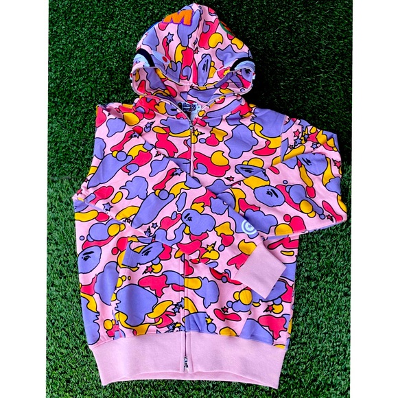 Multi Bape camo shark full zip